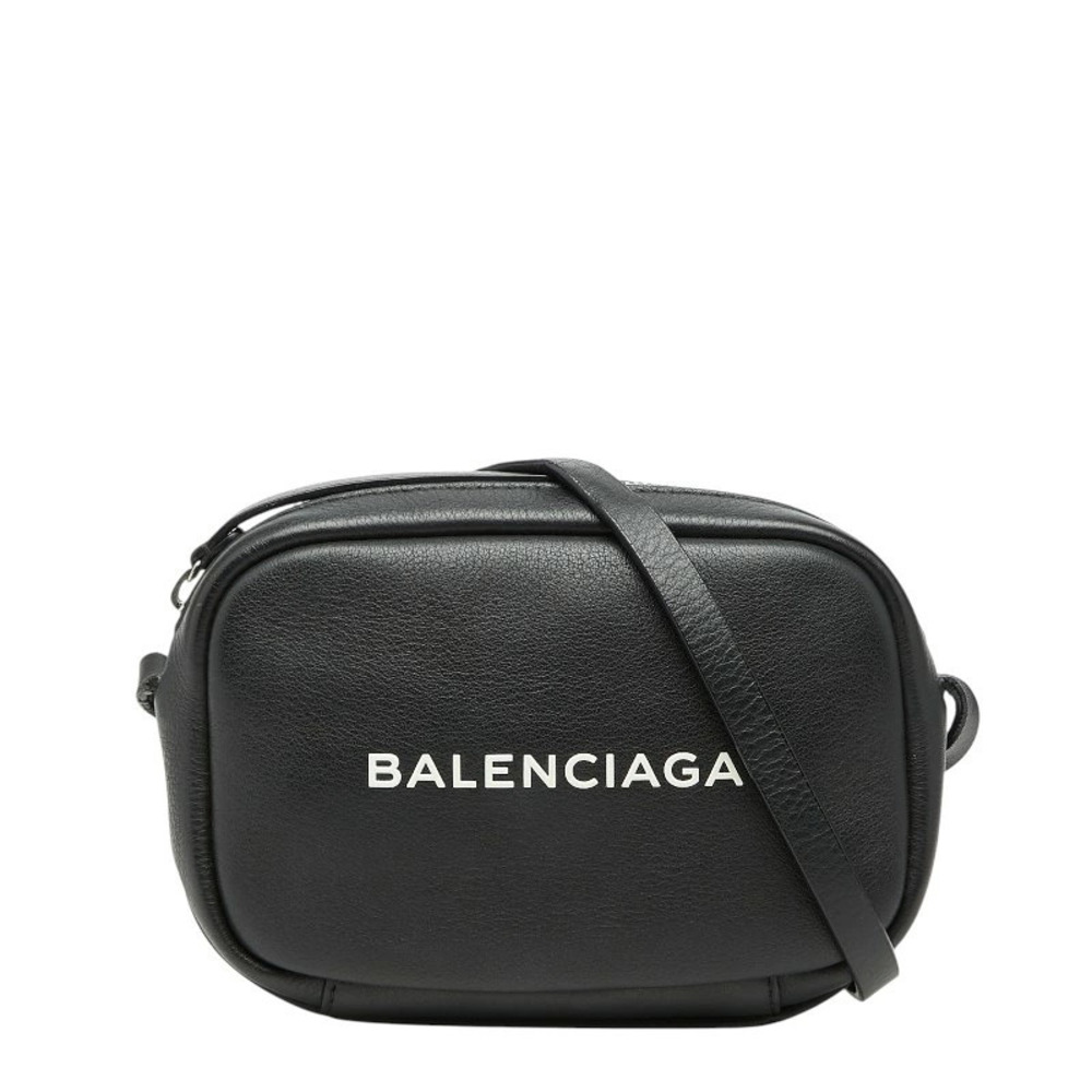 Balenciaga Camera Bag Shoulder Black Leather